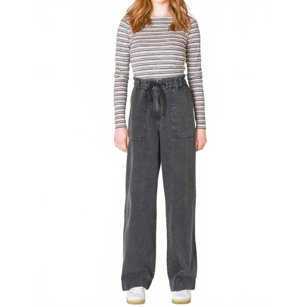NEW DEX CLOTHING wide leg denim pants in black